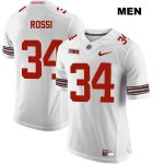 Men's NCAA Ohio State Buckeyes Mitch Rossi #34 College Stitched Authentic Nike White Football Jersey QU20Q82DL